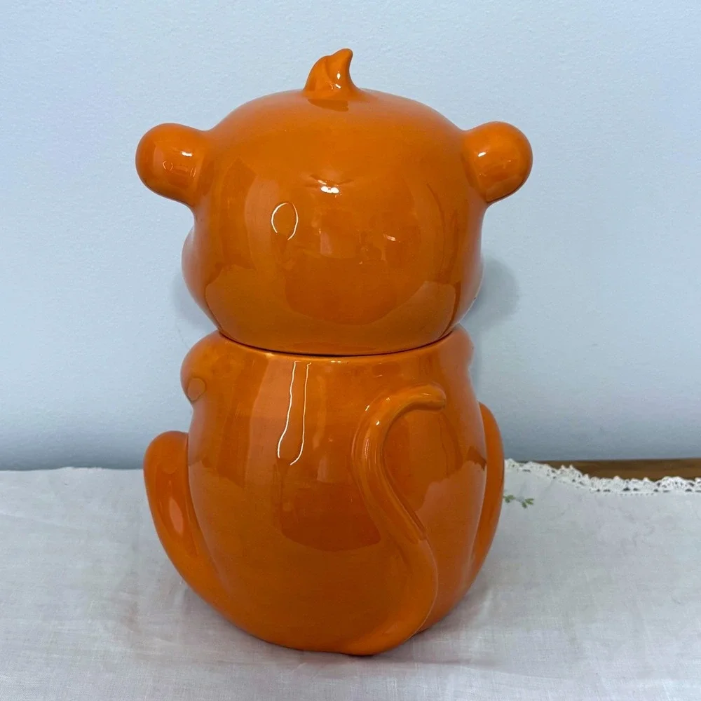 Target Home 2009 Orange Monkey Ceramic Cookie Jar